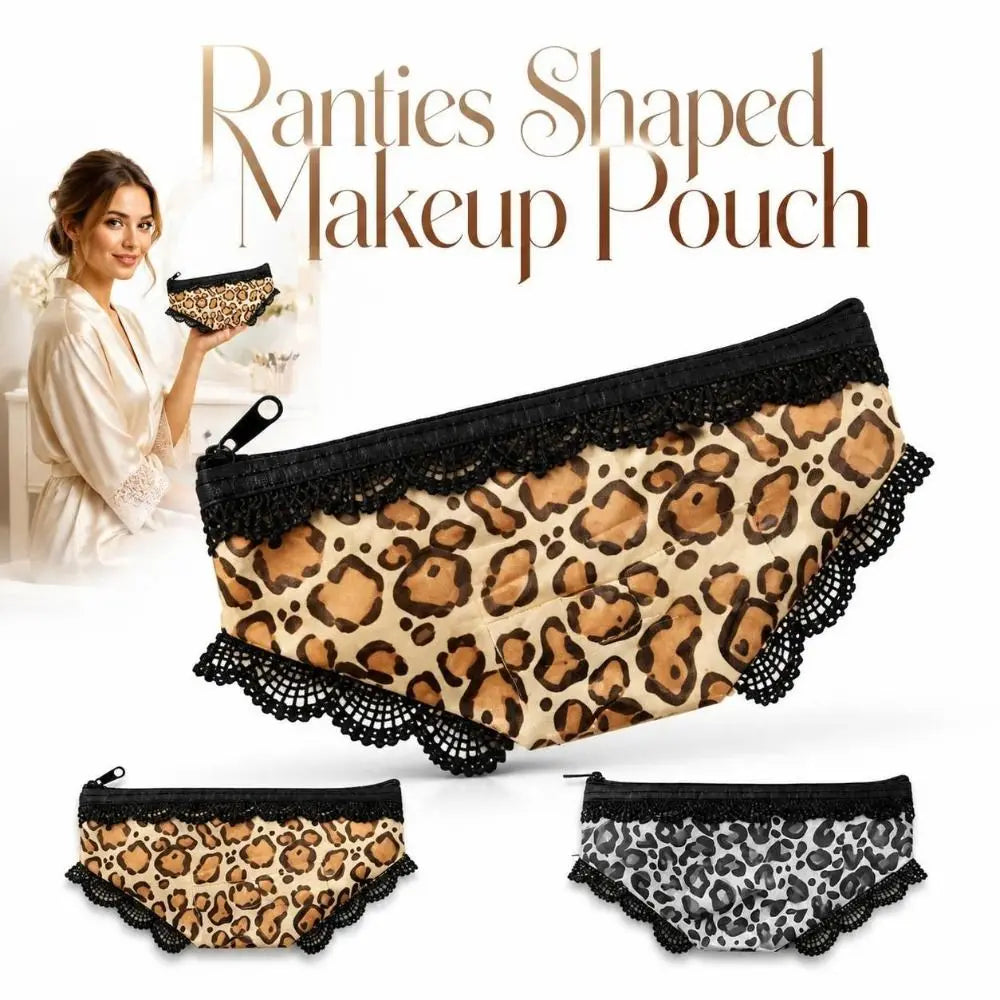 Leopard Print Mesh Cosmetic Bag – Novelty Zippered Makeup Pouch Cosmetic Bag Nixie