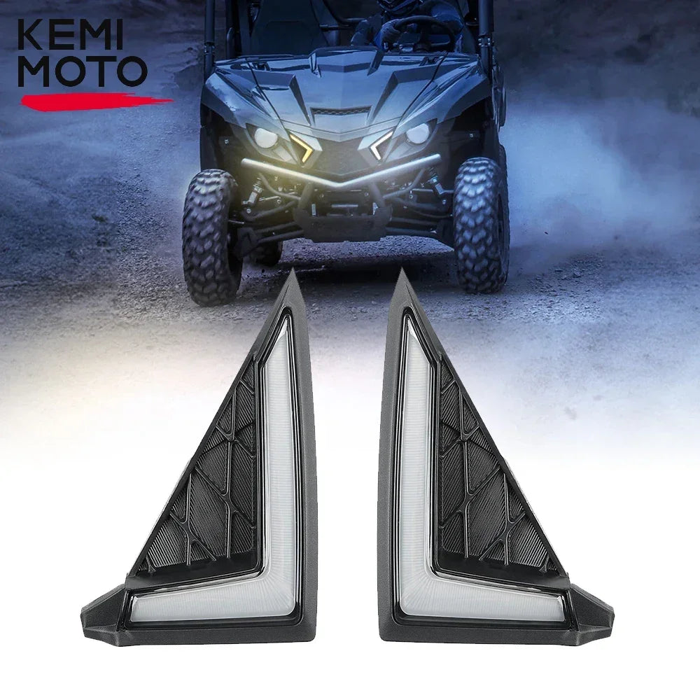 KEMIMOTO LED Fang Lights for Yamaha Wolverine X2 X4 850 1000 UTV LED Accent Lights Nixie
