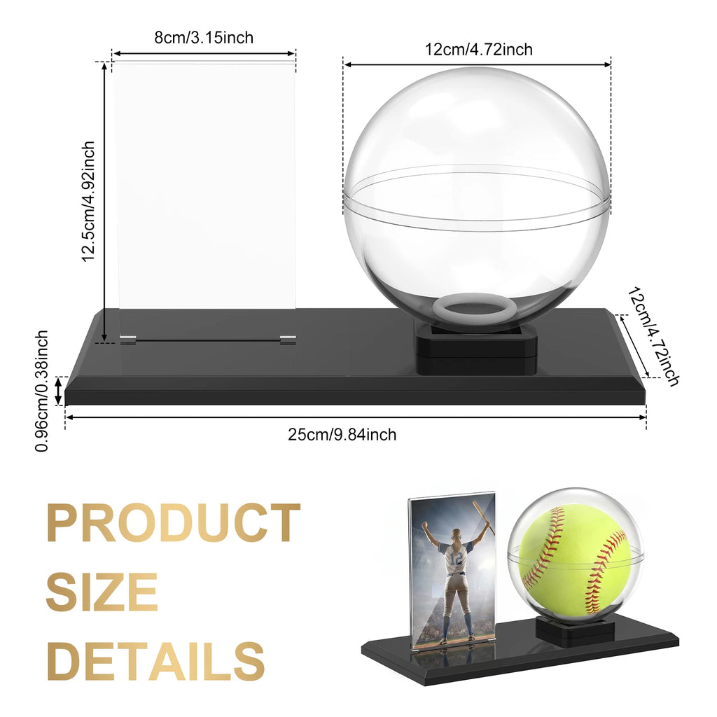 Acrylic Baseball Display Case – Clear Dustproof Softball Holder
