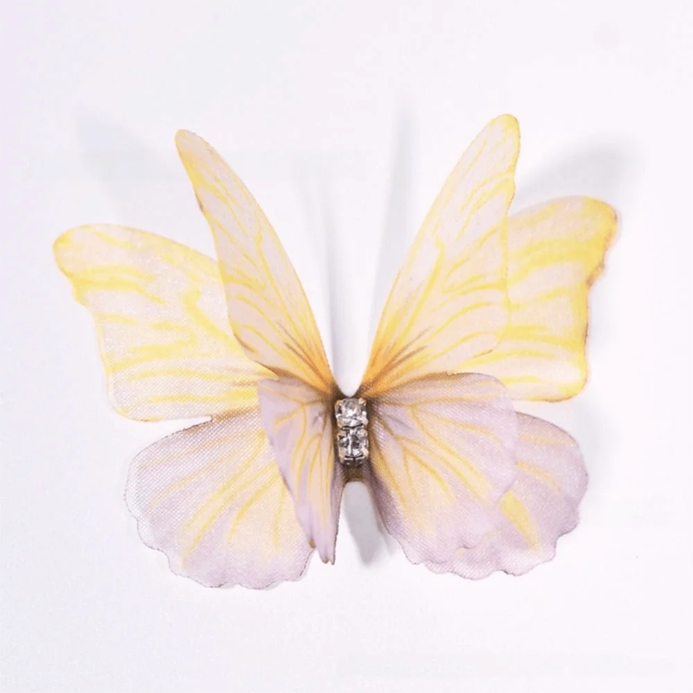 50Pcs 3D Organza Butterfly Appliques – Colorful Mesh Patches Fabric Appliques Nixie