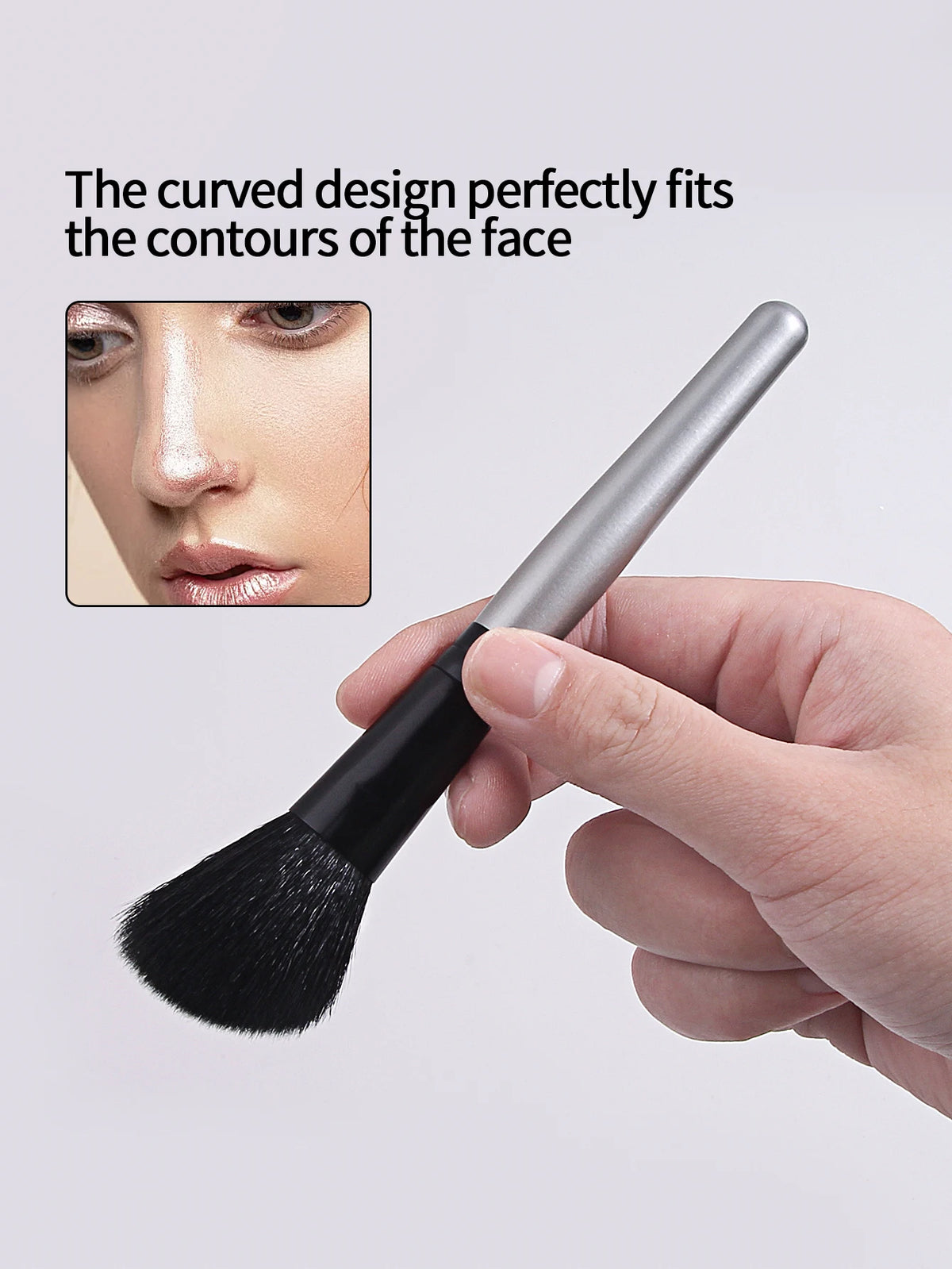 Goat Hair Bevel Contour Blush & Highlight Brush | Nixie Makeup Brush Nixie