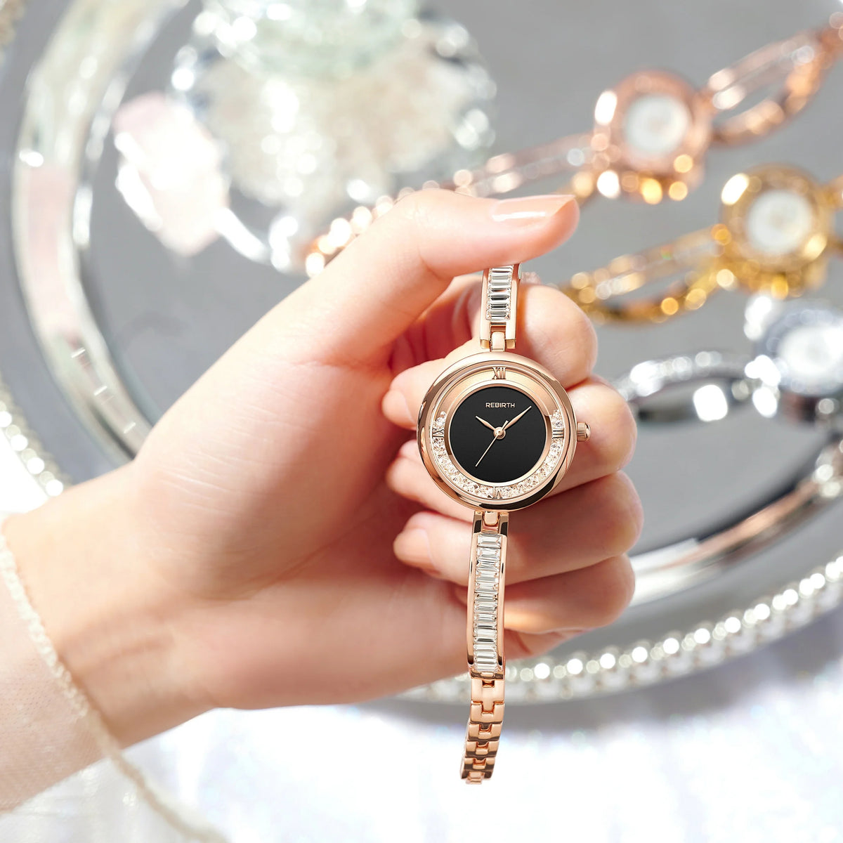 REBIRTH Quartz Watch – Elegant Stainless Steel, Water Resistant Quartz Watch Nixie