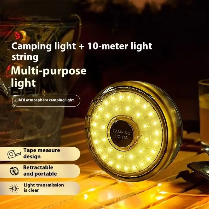 8M Rechargeable LED Camping String Lights | Waterproof Outdoor LED String Lights Nixie