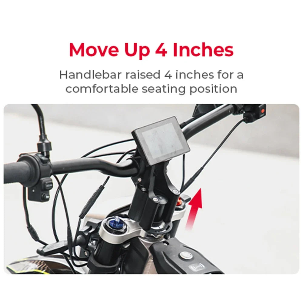 CNC Direct Mount Riser Stem – Sur Ron Light Bee-X & Talaria Handlebar Riser Stem Nixie