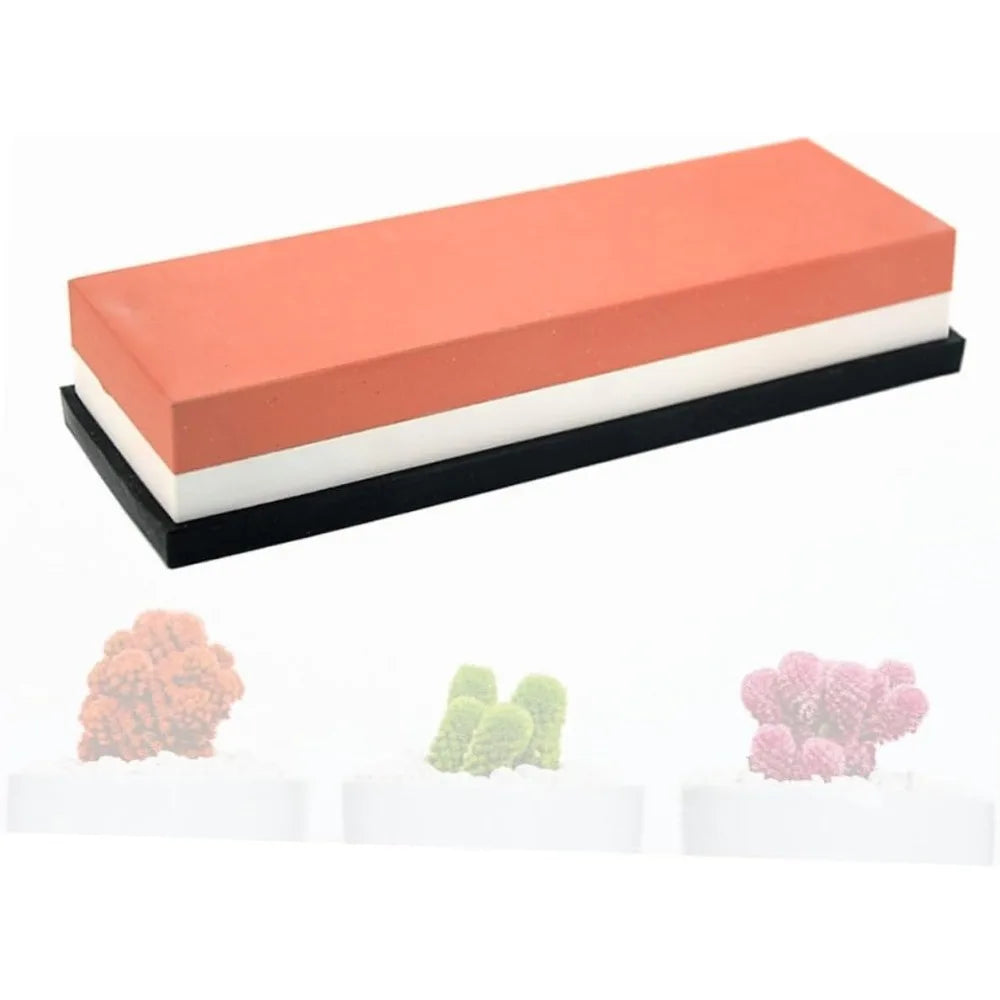 Double Sided Ceramic Whetstone Non-Slip Knife Sharpening Stone
