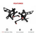 CNC Adjustable Rearset Footrests for Suzuki GSX-S1000 & Katana Motorcycle Rearset Footrests Nixie black