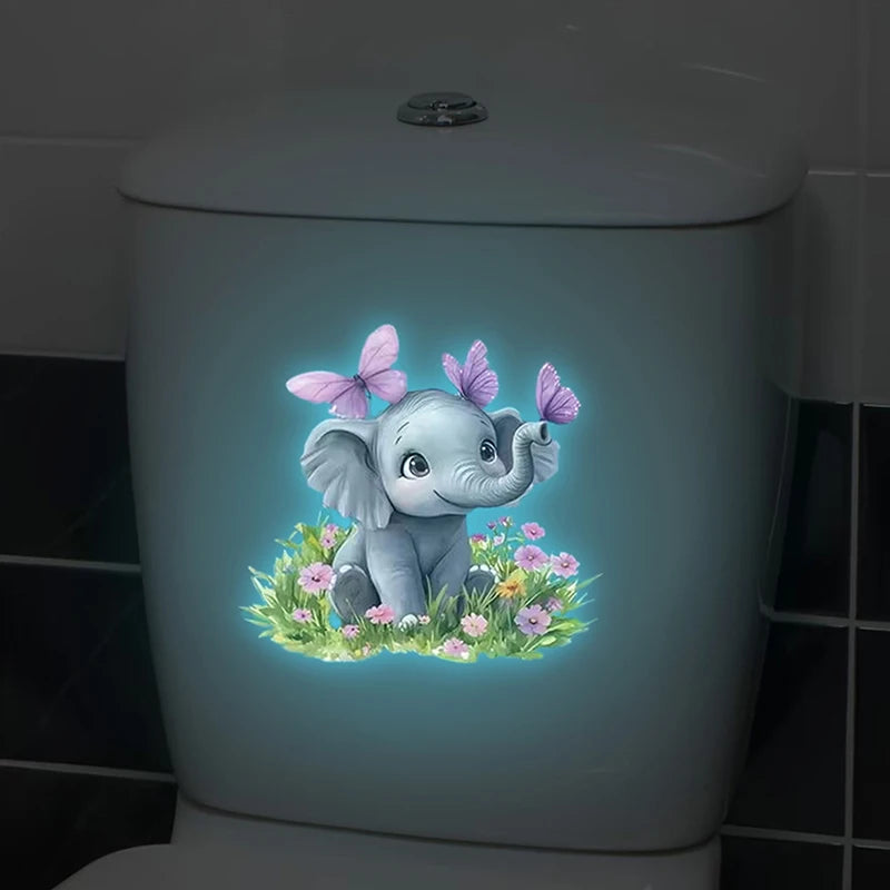 Glow-in-the-Dark Elephant Sticker – Removable PVC Decal Wall Sticker Decal Nixie Default Title