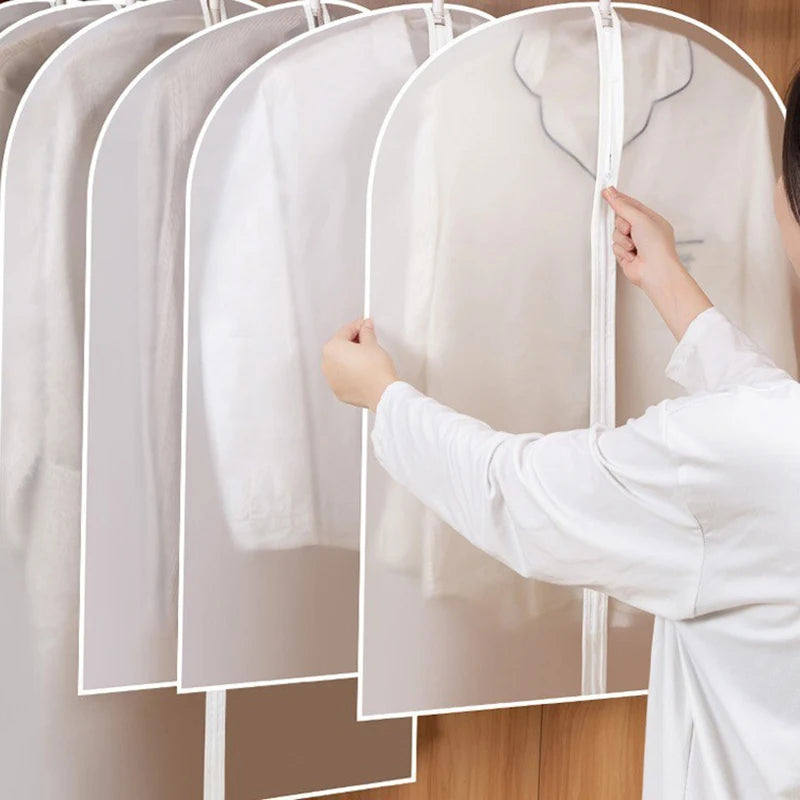 Transparent Hanging Garment Dust Cover Bag with Zipper