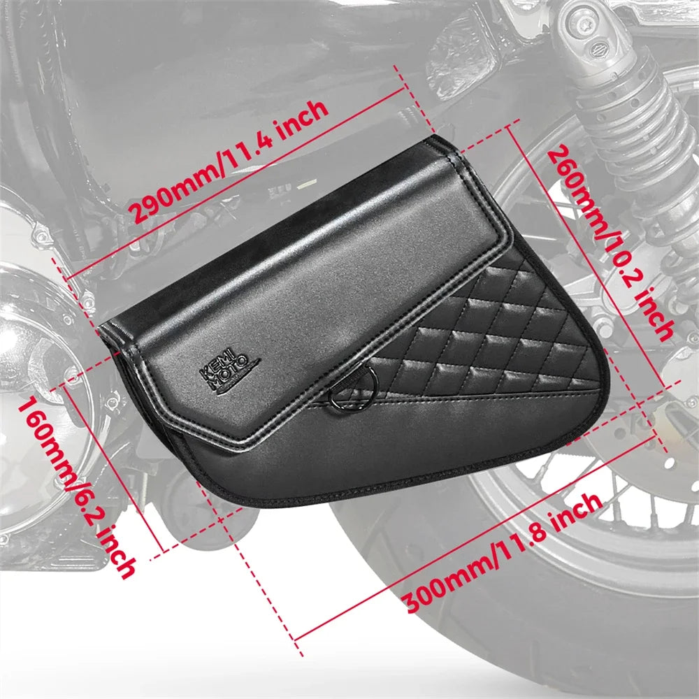 Motorcycle Swingarm Bag Waterproof PU Leather – Iron 883 & Street 750 Motorcycle Swingarm Bag Nixie