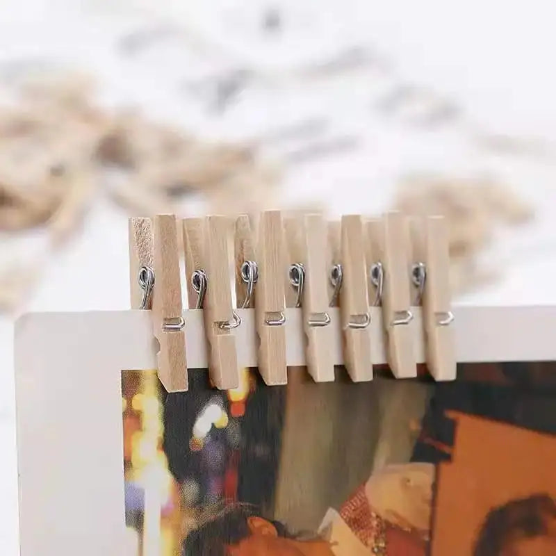 Mini Natural Wood Clips 25mm – 50/100 Pcs Clothespins & Pegs