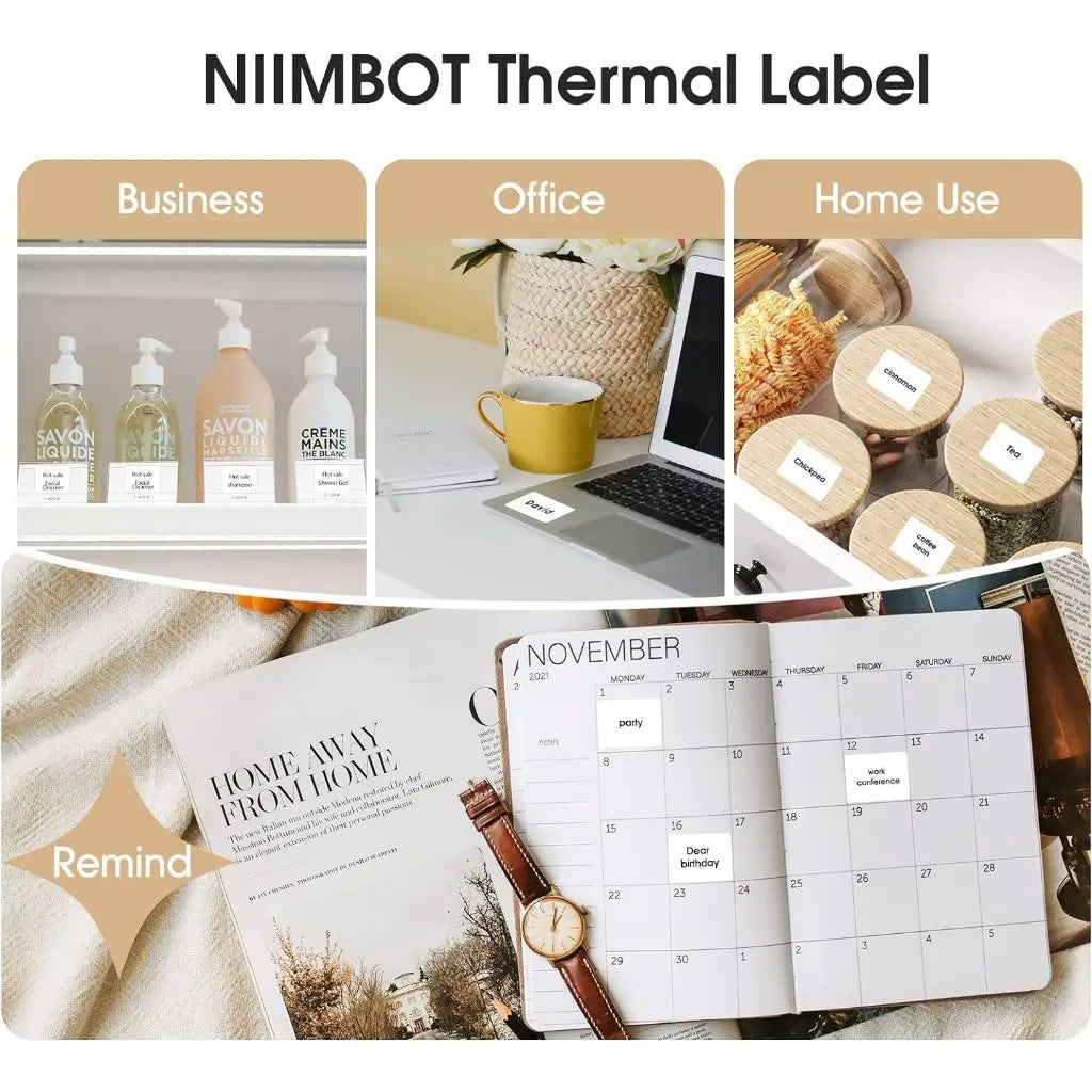Niimbot Thermal Label Paper Roll – B1 B21 B3S D110 Compatible Thermal Label Roll Nixie