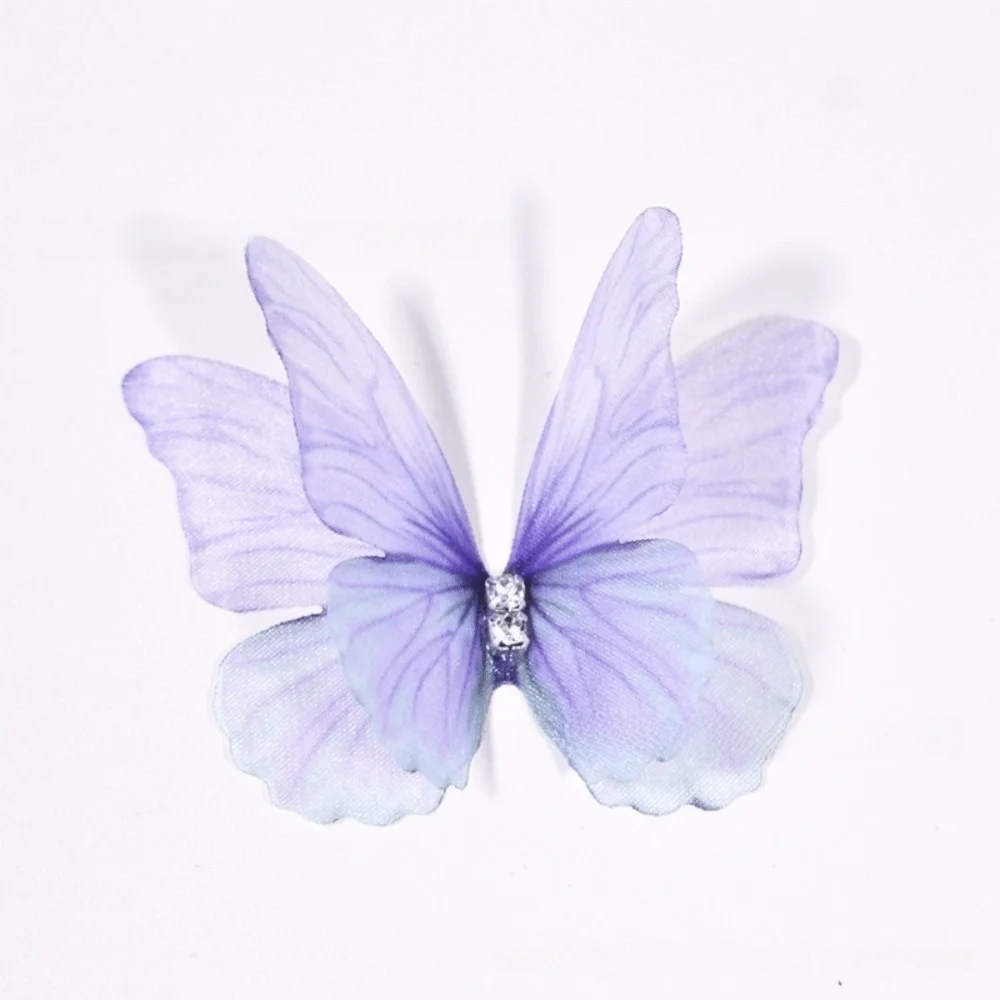 50Pcs 3D Organza Butterfly Appliques – Colorful Mesh Patches Fabric Appliques Nixie