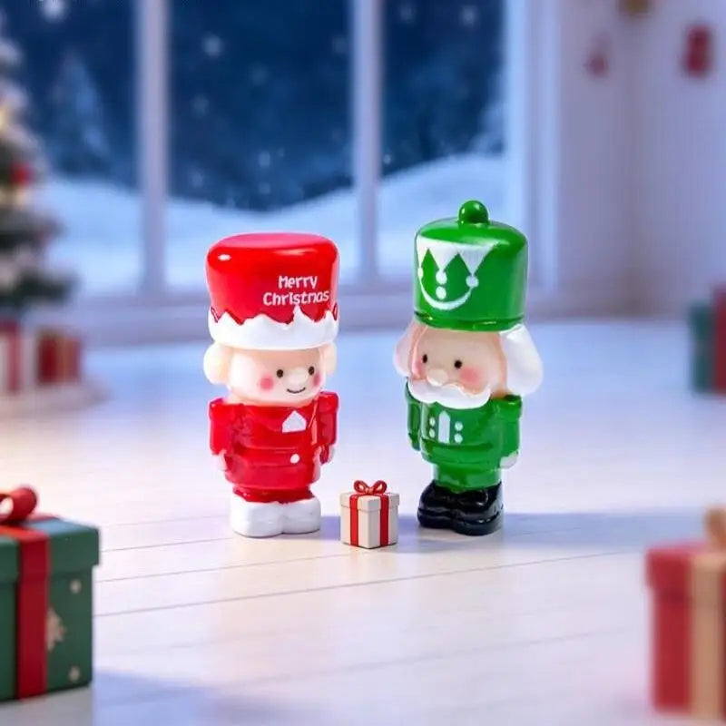 Mini Christmas Elf Figurines Set of 4 – Resin Fairy Garden Decor