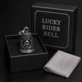 Skull Rider Bell – Antique Zinc Alloy Motorcycle Charm Pendant Motorcycle Charm Bell Nixie Default Title