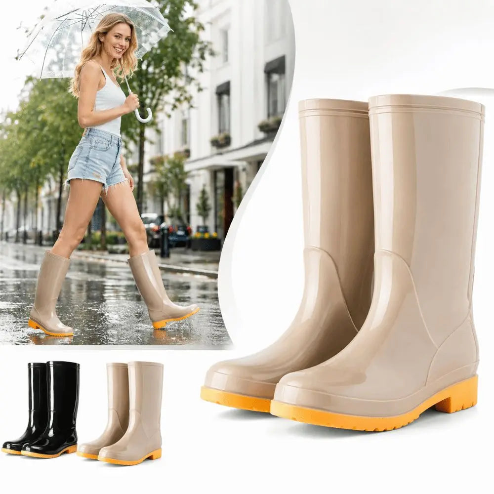 Women's Non-Slip Waterproof Mid-Calf Rain Boots | PVC Garden Boots Women's Rain Boots Nixie