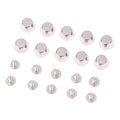 10 Sets Metal Bag Feet Bottom Rivets for DIY Leather Crafts Leather Craft Rivets Nixie Silver