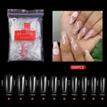 500pcs French Press-On Fake Nails – Full Coverage Acrylic Nail Set Press-On Nail Tips Nixie 500PCS-Transparent