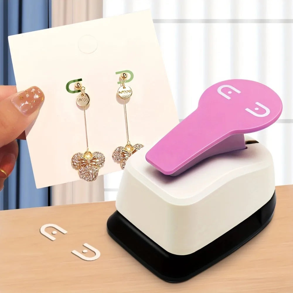 Earring Card Hole Punch – Portable Metal DIY Punching Tool Craft Hole Punch Nixie