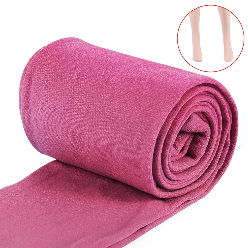Women's Fleece Lined Thermal Leggings – Slim Winter Tights Thermal Leggings Nixie wine red-Style 01 One Size