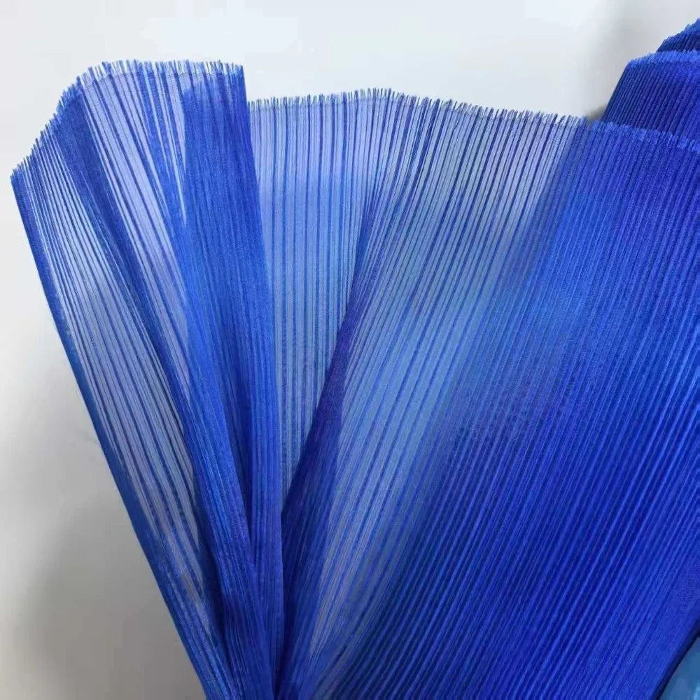 Accordion Pleated Organza Fabric – Stiff Mesh Dress Fabric 150cm Pleated Organza Fabric Nixie