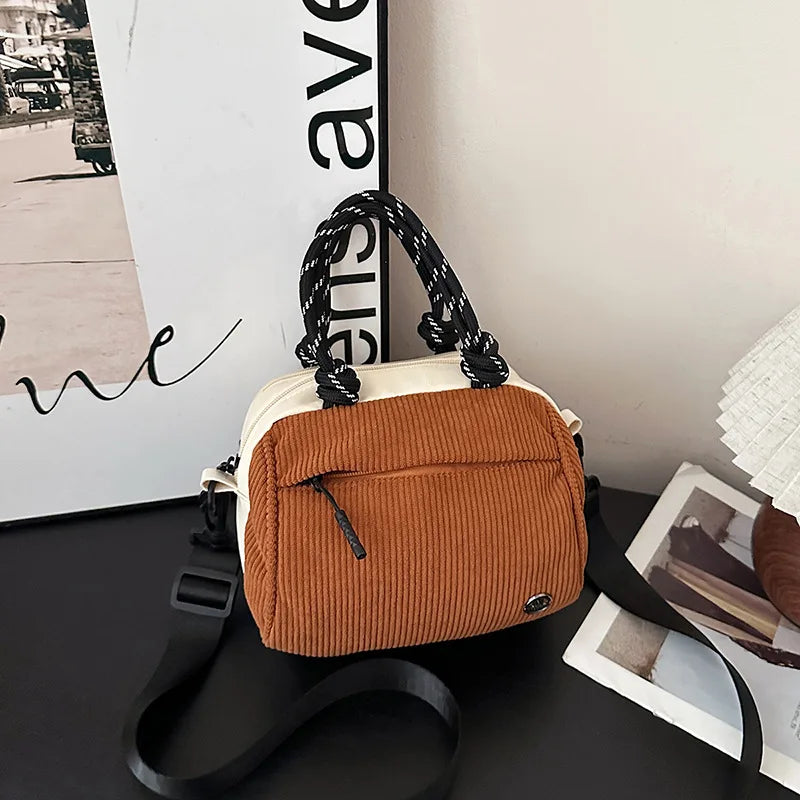 Women's Large Capacity Lightweight Nylon Shoulder Crossbody Bag Shoulder Crossbody Bag Nixie BB-607-Brown Extra Large