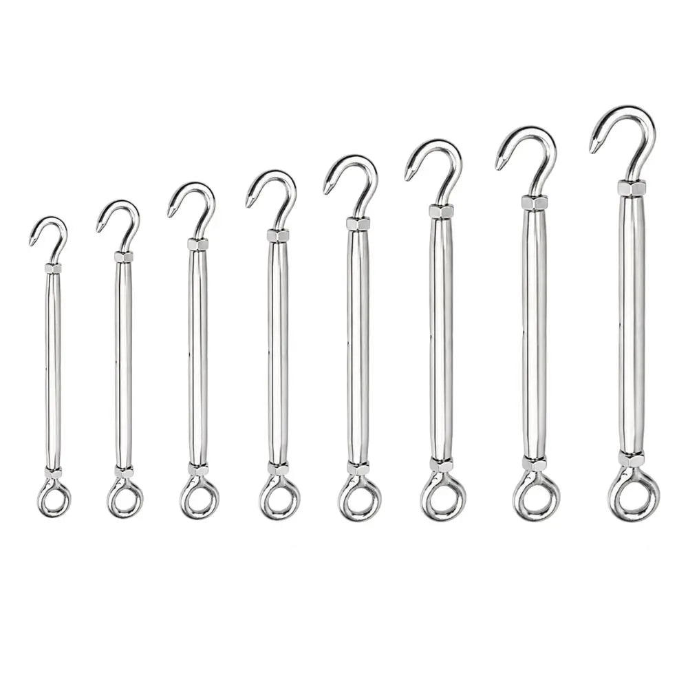 304 Stainless Steel Turnbuckle Wire Rope Tensioner M5–M20