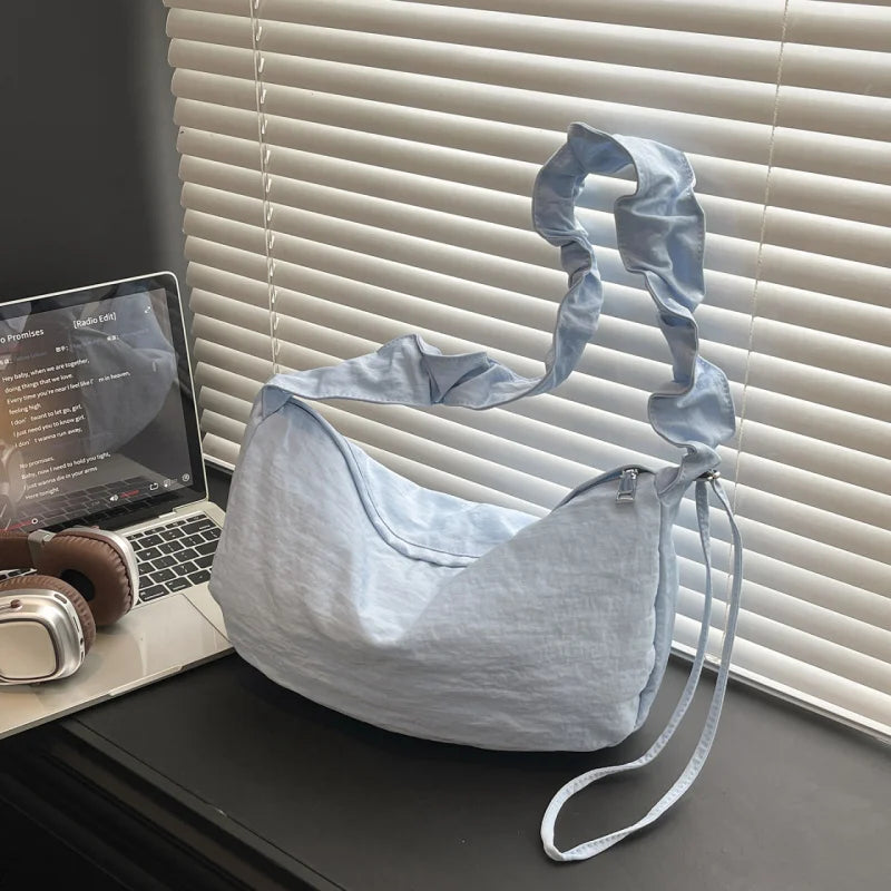 Korean Pleated Waterproof Crossbody Dumpling Bag – Women Crossbody Handbag Nixie