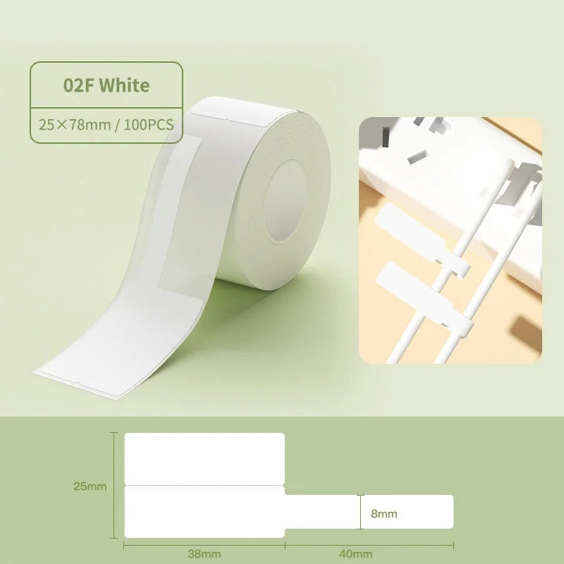 NiiMBOT B1 B21 Thermal Label Rolls – Waterproof Self-Adhesive Thermal Label Rolls Nixie 160-02F white