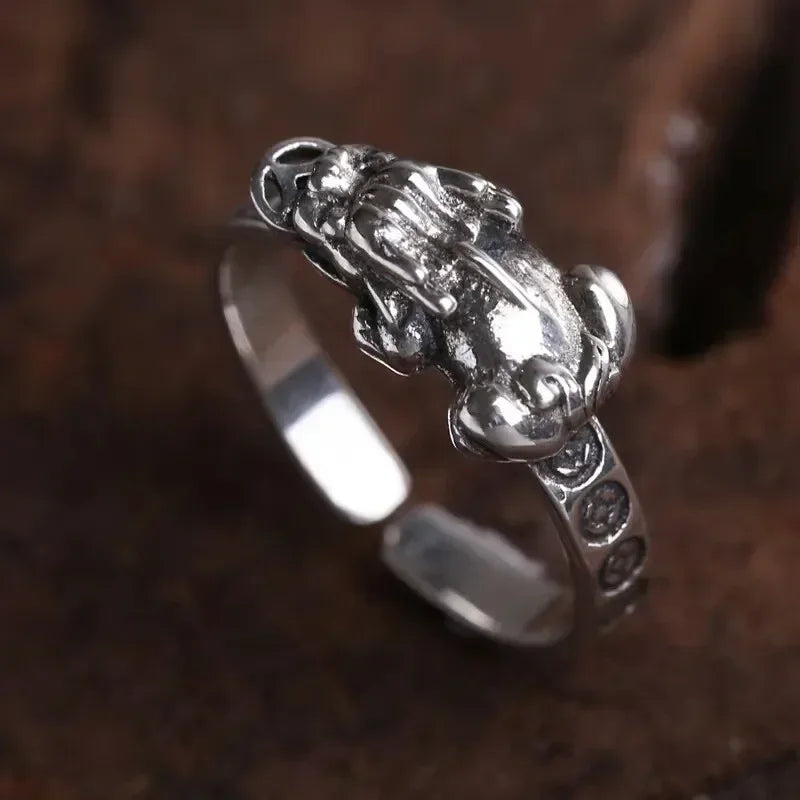 Feng Shui Pixiu Good Luck Ring – Men's Punk Silver Jewelry Fashion Ring Nixie