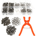 Snap Button Kit 200pcs with Manual Pliers – Stainless Steel Studs Snap Button Kit Nixie 200pcs