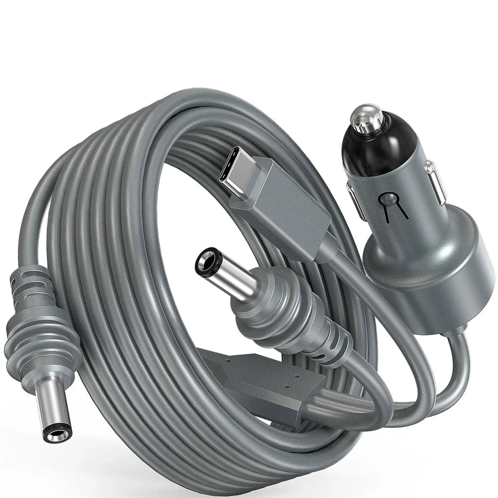 3-in-1 Starlink Mini Power Cable – USB-C, Car & DC to DC Replacement Power Cable Nixie Dark Grey 1m