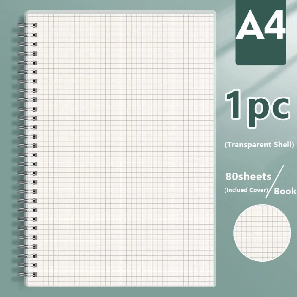 Spiral Coil Notebook A4/A5/A6/B5 – Grid, Blank & Lined
