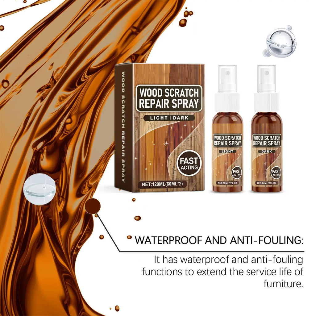 Wood Scratch Repair Spray 2pc – Furniture & Floor Restorer Wood Repair Spray Nixie