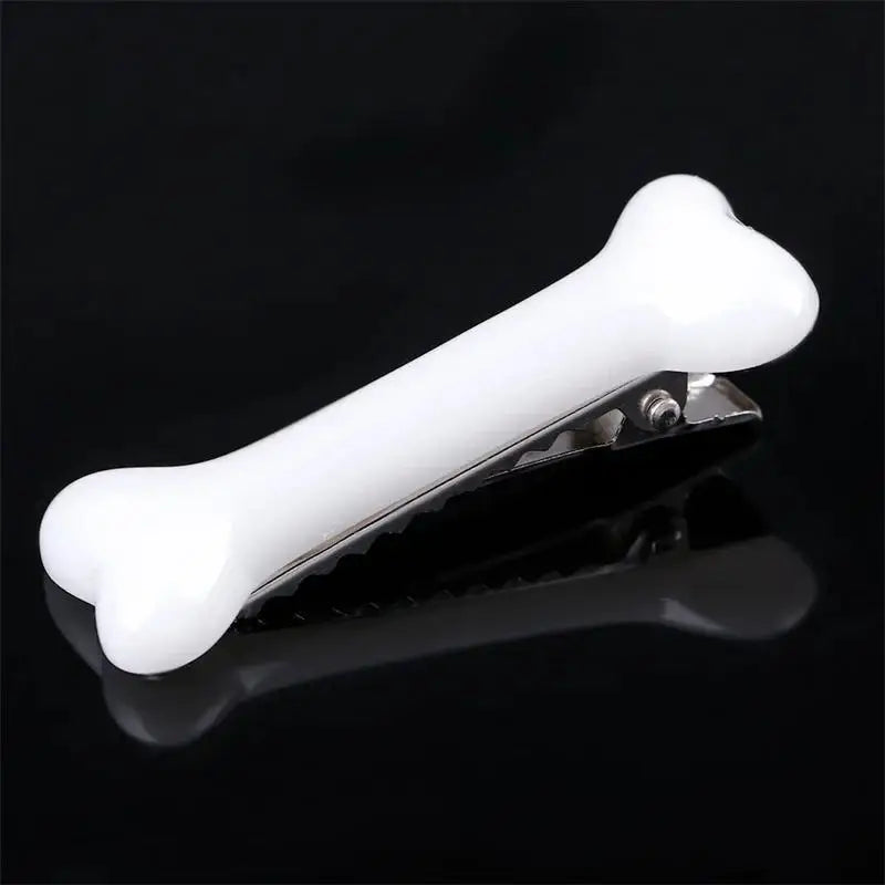 Bone-Shaped Dog Hair Clip – Cute Pet Barrette Styling Tool Pet Hair Clip Nixie WHITE