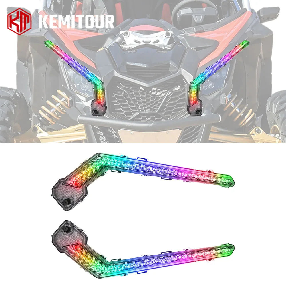 RGB LED Fang Lights for Can-Am Maverick X3 2017-2026 | Plug & Play UTV LED Lights Nixie Default Title