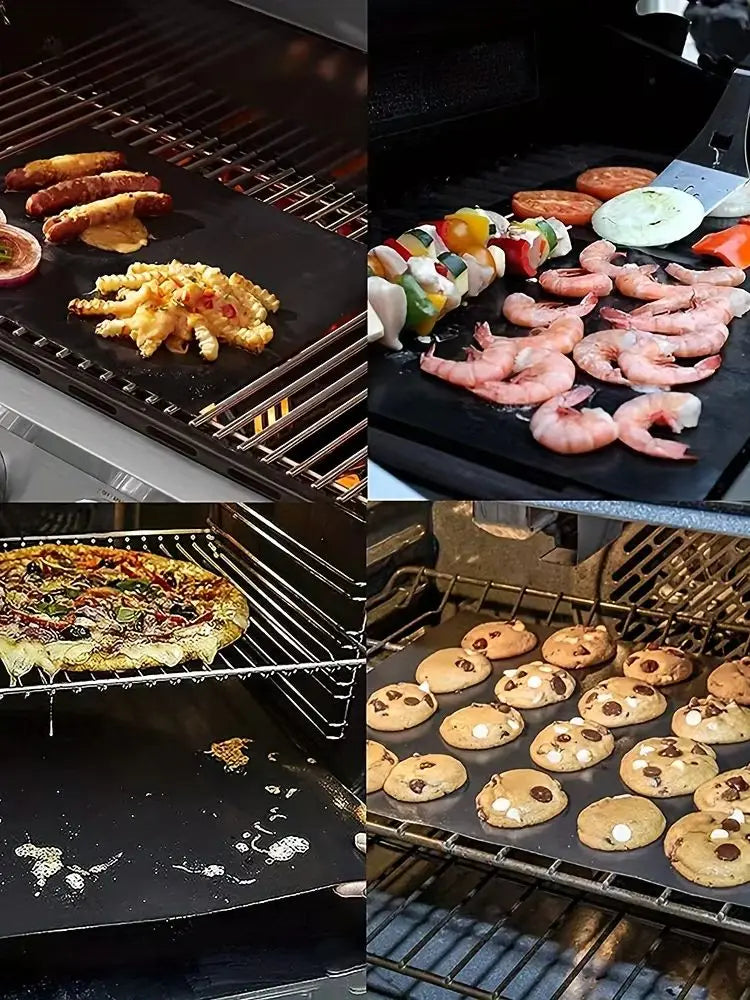 Reusable Non-Stick BBQ Grill Mats & Oven Liners – 1-5 Pcs BBQ Grill Mat Nixie