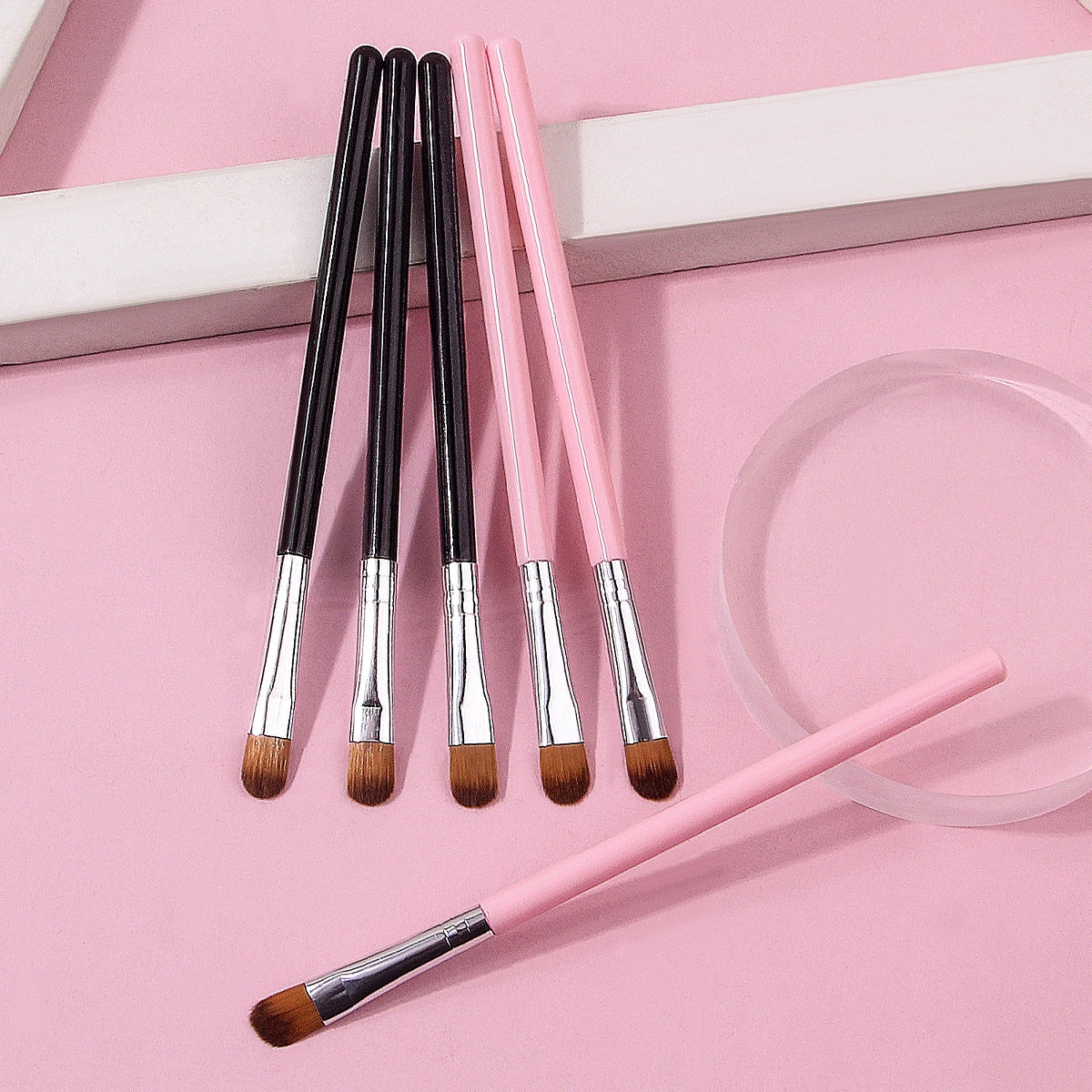 6-Piece Eyeshadow Brush Set – Blending & Concealer Brushes Eyeshadow Brush Set Nixie Pink