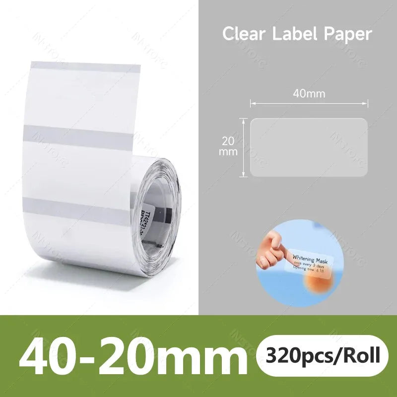 NiiMBOT Thermal Label Paper – Waterproof Self-Adhesive Stickers