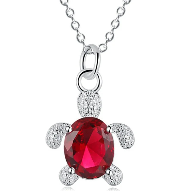 Sea Turtle Necklace & Earrings Set – Zircon Stone Jewelry Jewelry Set Nixie
