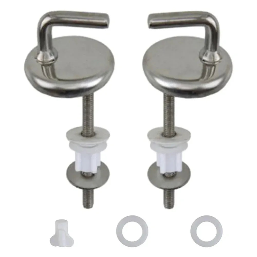 Stainless Steel Toilet Seat Hinge Kit – Universal Replacement Toilet Seat Hinge Nixie WHITE