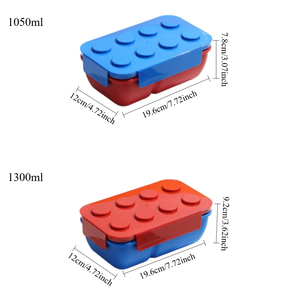 Building Blocks Bento Box – Kids Portable Sealed Lunch Box Kids Bento Lunch Box Nixie