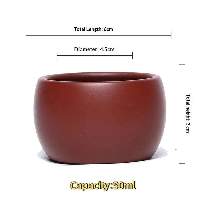 Yixing Purple Clay Tea Cup – Handmade Zisha Kung Fu Teacup Zisha Tea Cup Nixie 1pcs 50ml