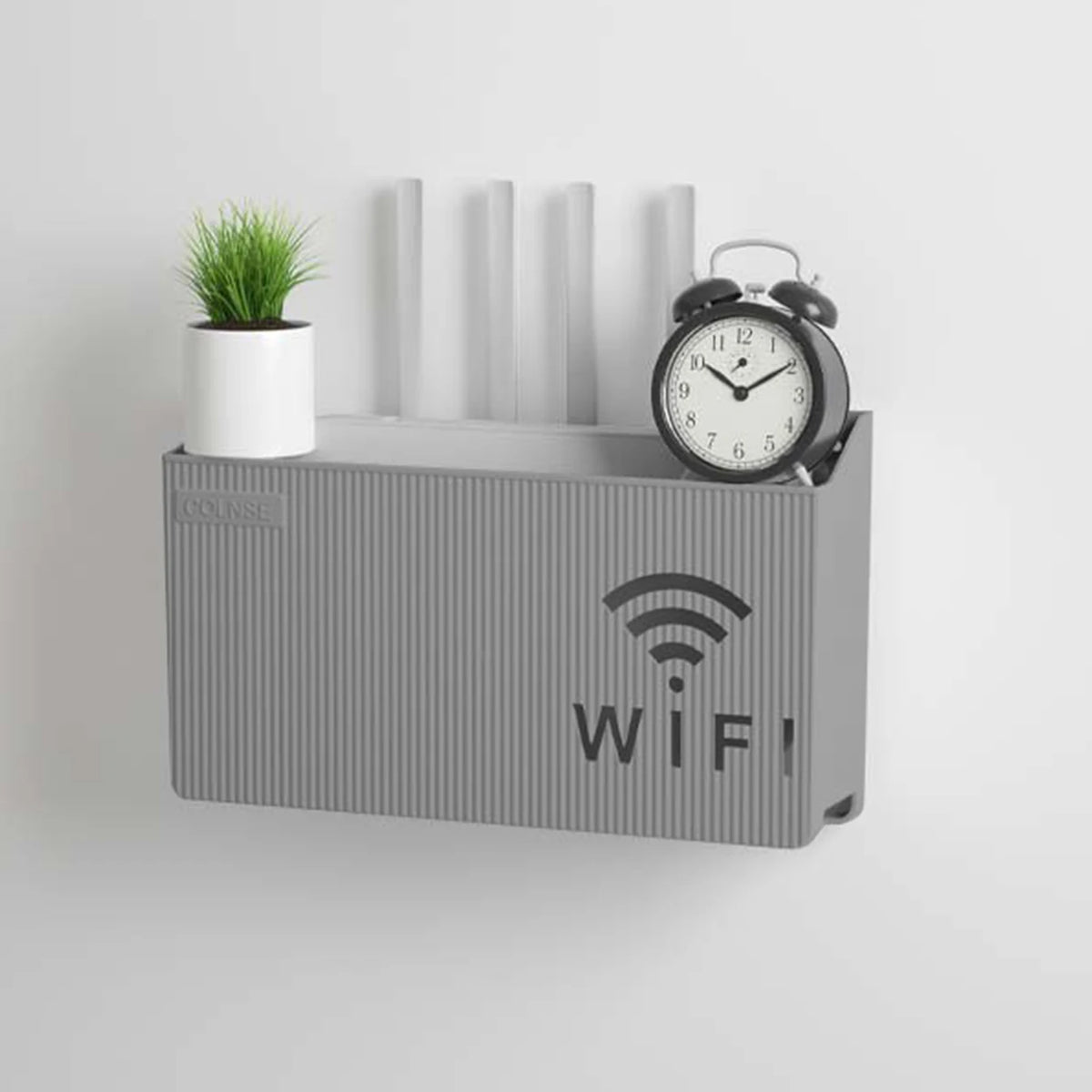 Router & TV Set-Top Box Storage Rack Organizer | Nixie Storage Rack Organizer Nixie Grey One size