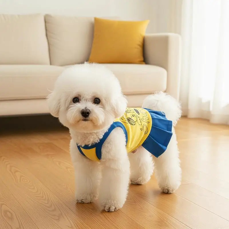 Small Dog Princess Sling Dress – Ice Cream Print Pet Outfit Dog Dress Nixie