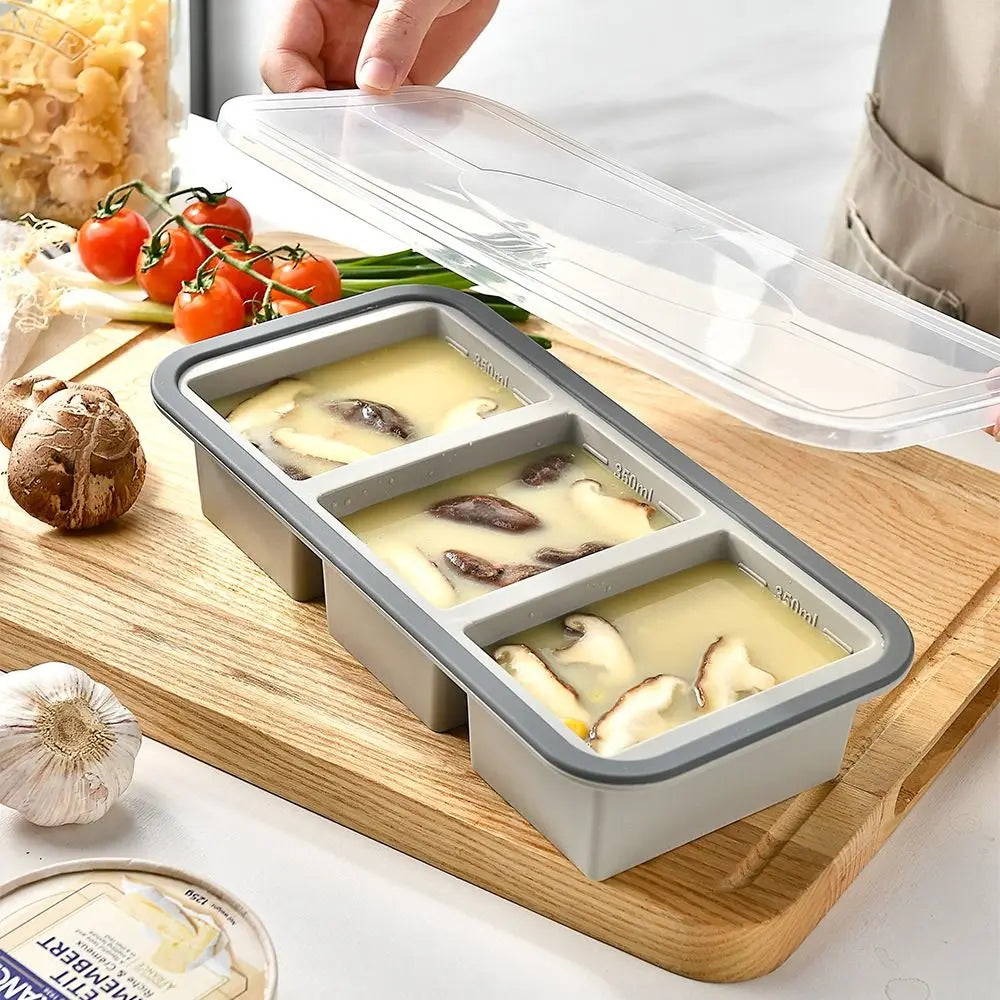 Compartment Lunch Box 2/3/4 Grid Microwave Safe Silicone
