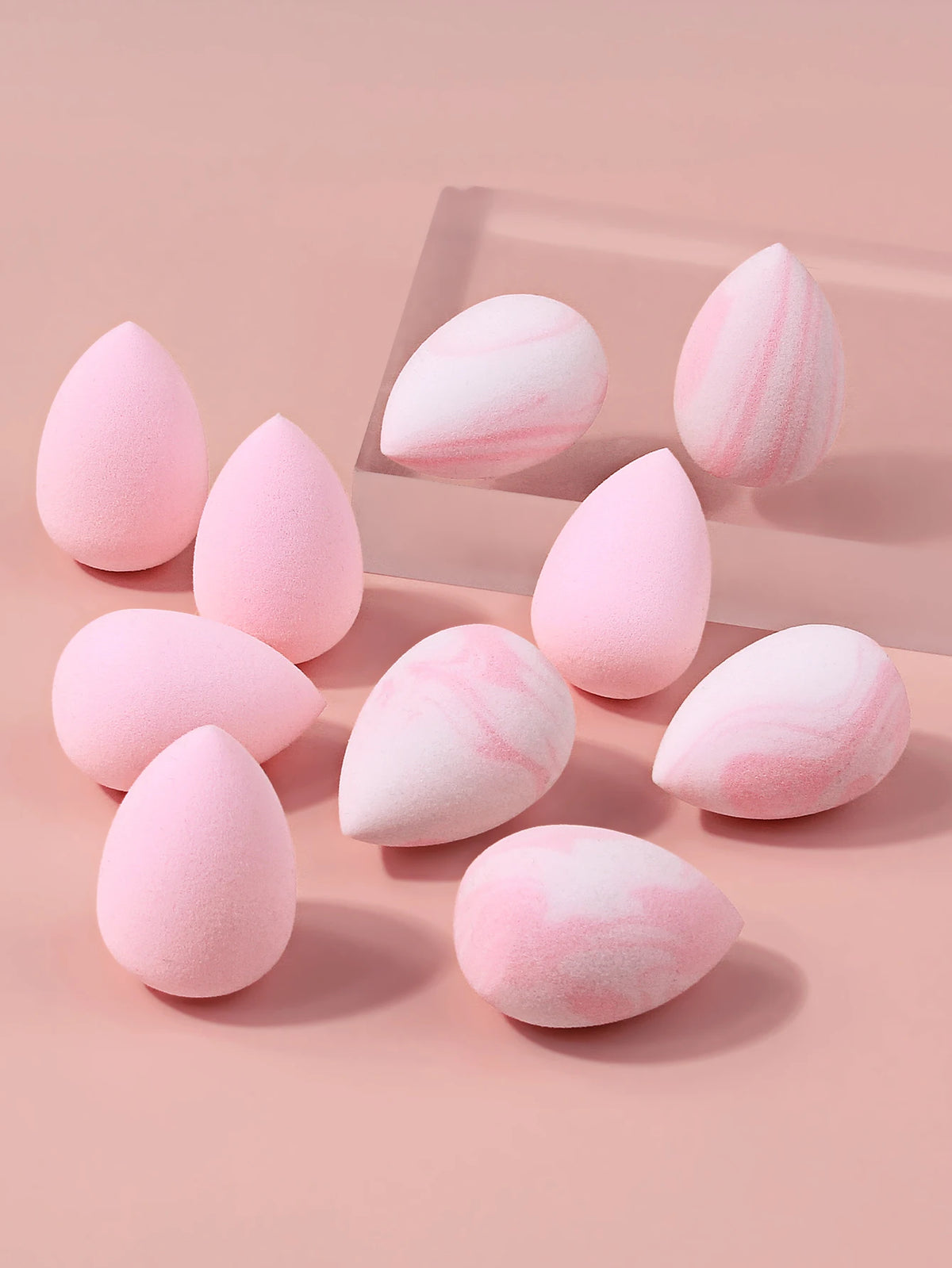 Mini Pink Beauty Sponges 10-Pack – Blend Foundation & Powder