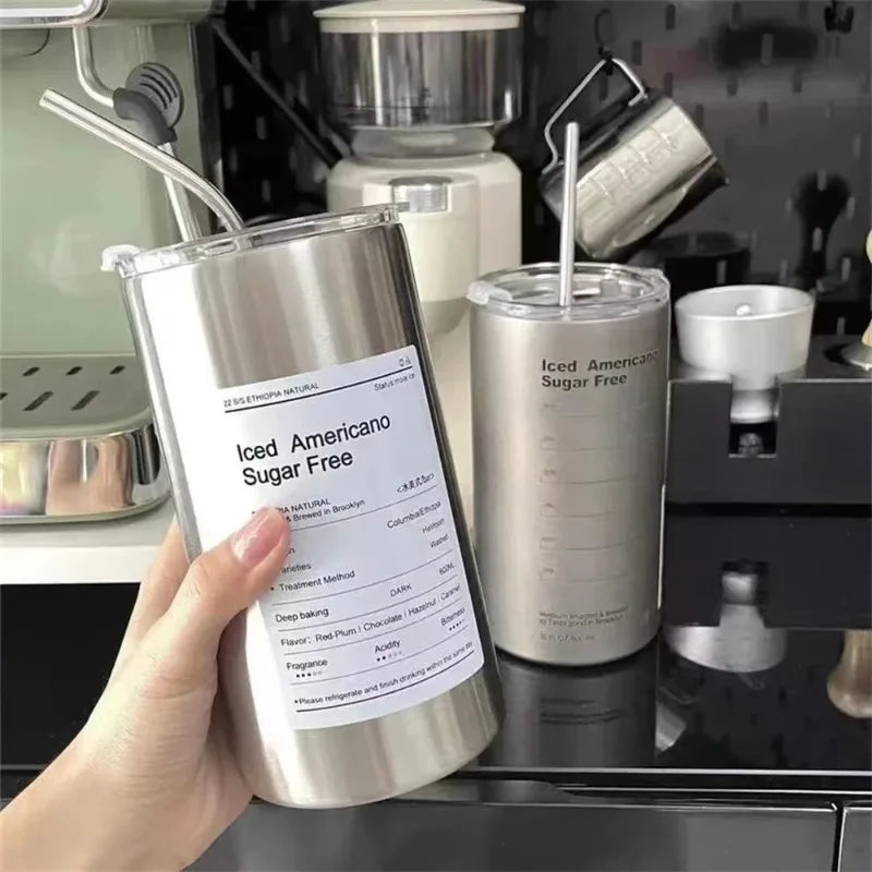304 Stainless Steel Insulated Tumbler with Straw 600ml