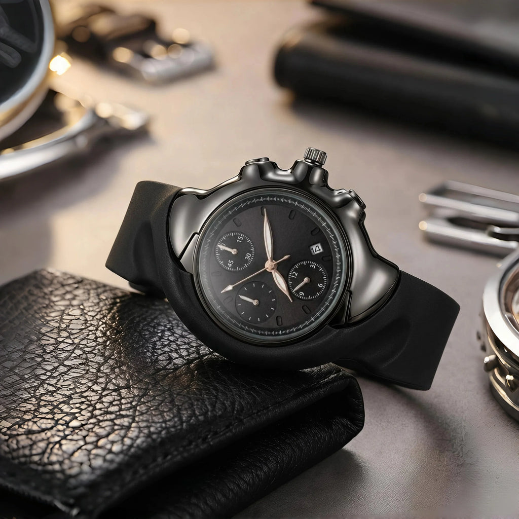 REBIRTH Men's Sports Chronograph Watch – Silicone Strap Men's Sports Watch Nixie