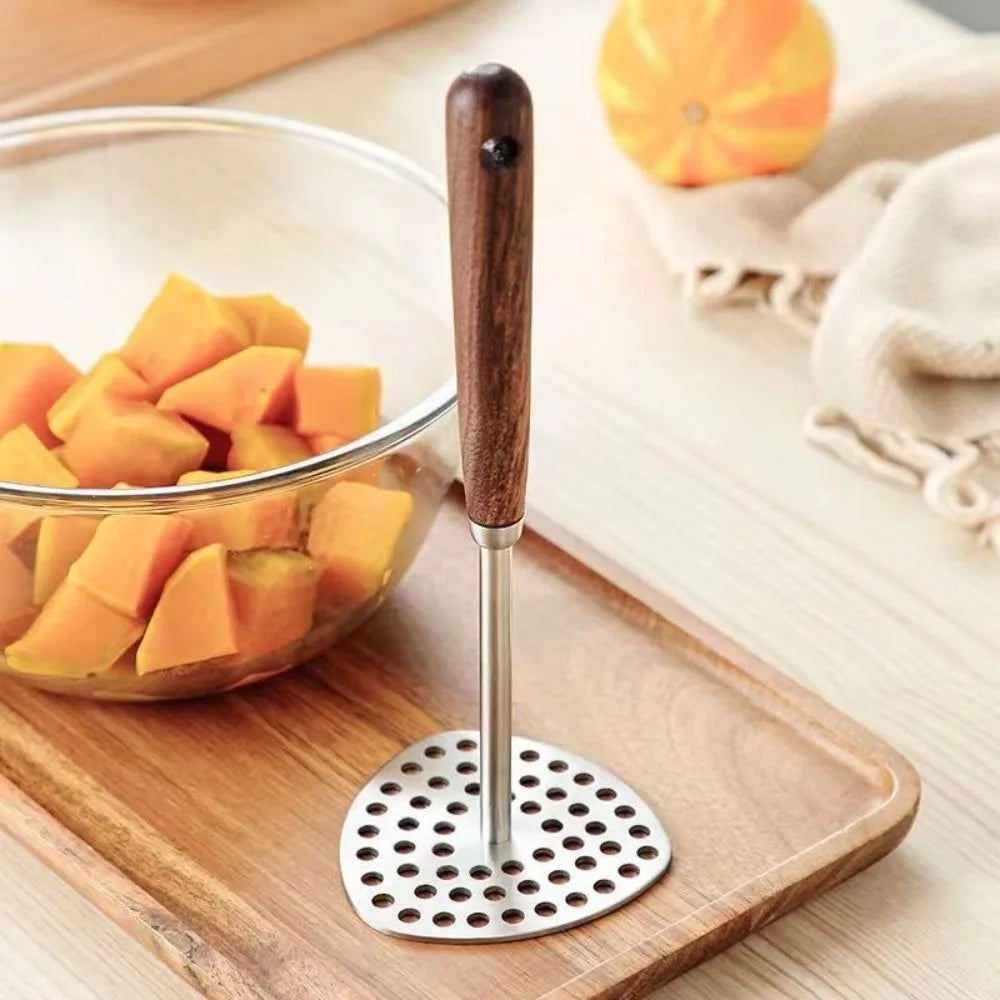Stainless Steel Potato Masher with Rosewood Handle | Kitchen Tool Potato Masher Nixie