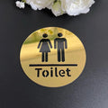 3D Acrylic Self-Adhesive Restroom Sign Men Women – 10cm Restroom Wall Sign Nixie A